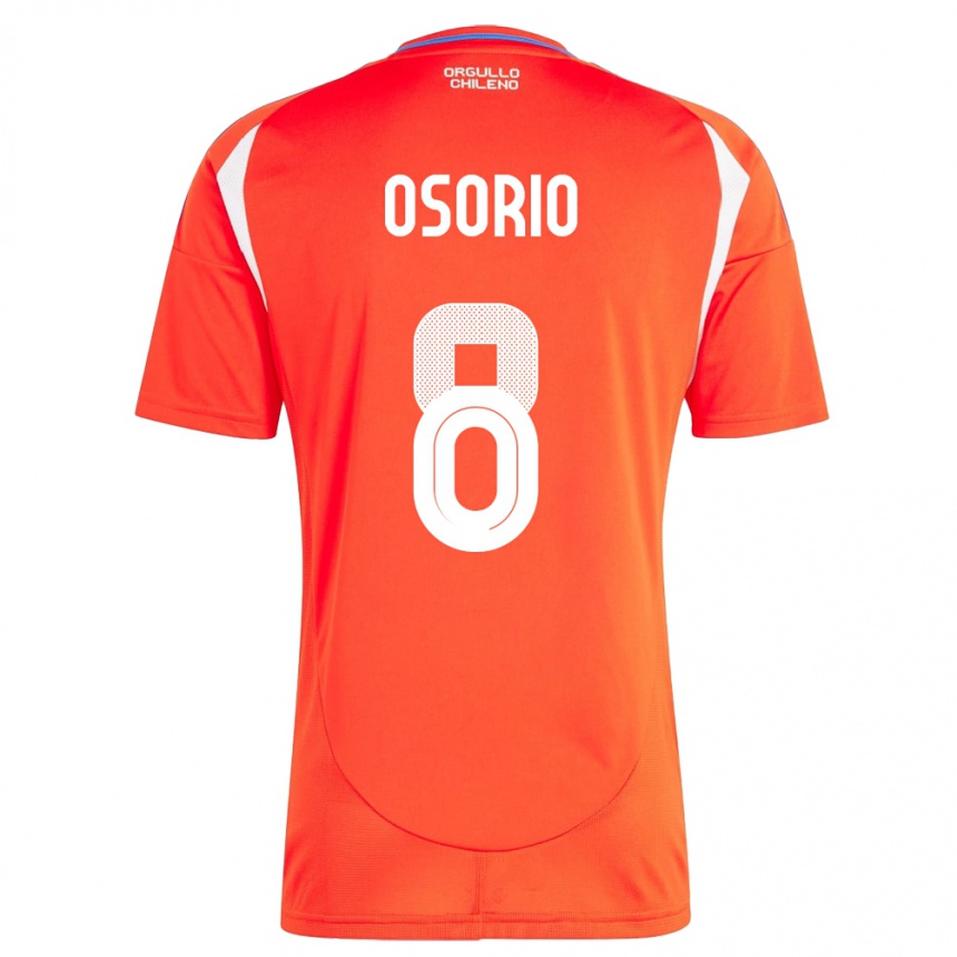 Kids Football Chile Darío Osorio #8 Red Home Jersey 24-26 T-Shirt Nz