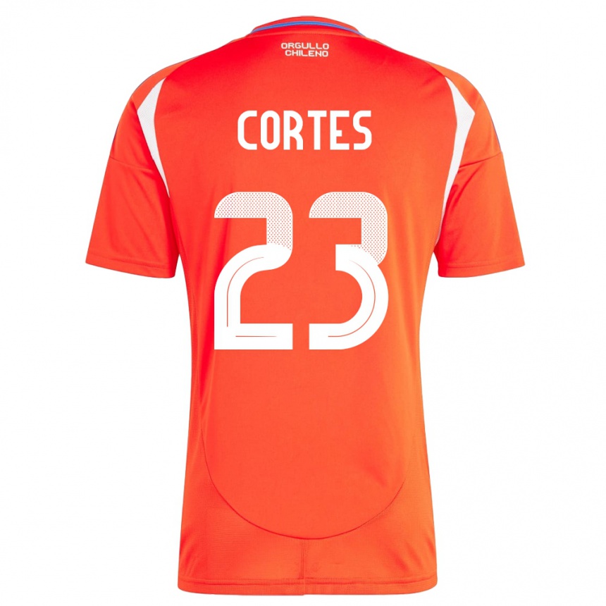 Kids Football Chile Brayan Cortés #23 Red Home Jersey 24-26 T-Shirt Nz