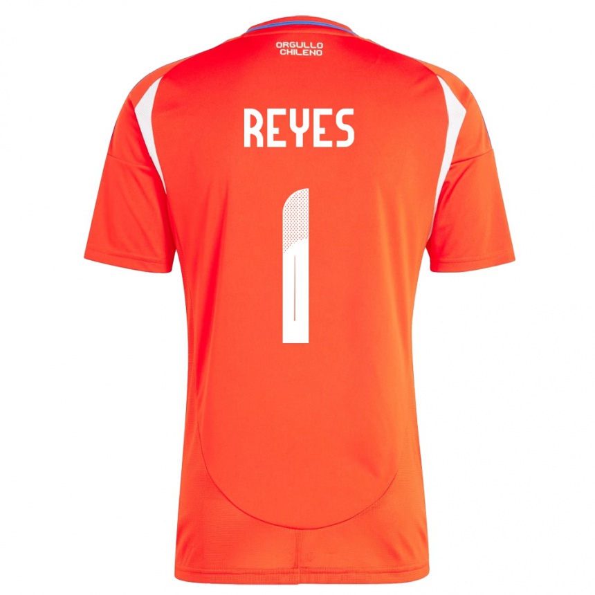 Kids Football Chile Vicente Reyes #1 Red Home Jersey 24-26 T-Shirt Nz