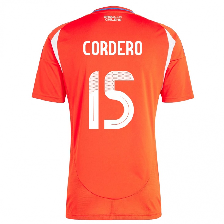 Kids Football Chile Renato Cordero #15 Red Home Jersey 24-26 T-Shirt Nz