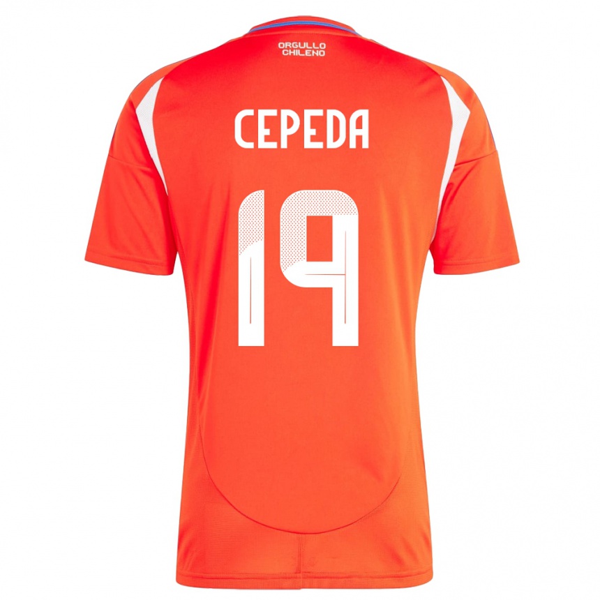 Kids Football Chile Lucas Cepeda #19 Red Home Jersey 24-26 T-Shirt Nz