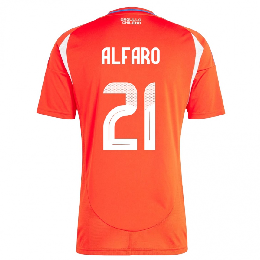 Kids Football Chile Julián Alfaro #21 Red Home Jersey 24-26 T-Shirt Nz