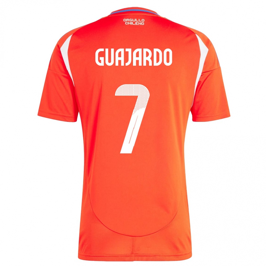 Kids Football Chile Paolo Guajardo #7 Red Home Jersey 24-26 T-Shirt Nz