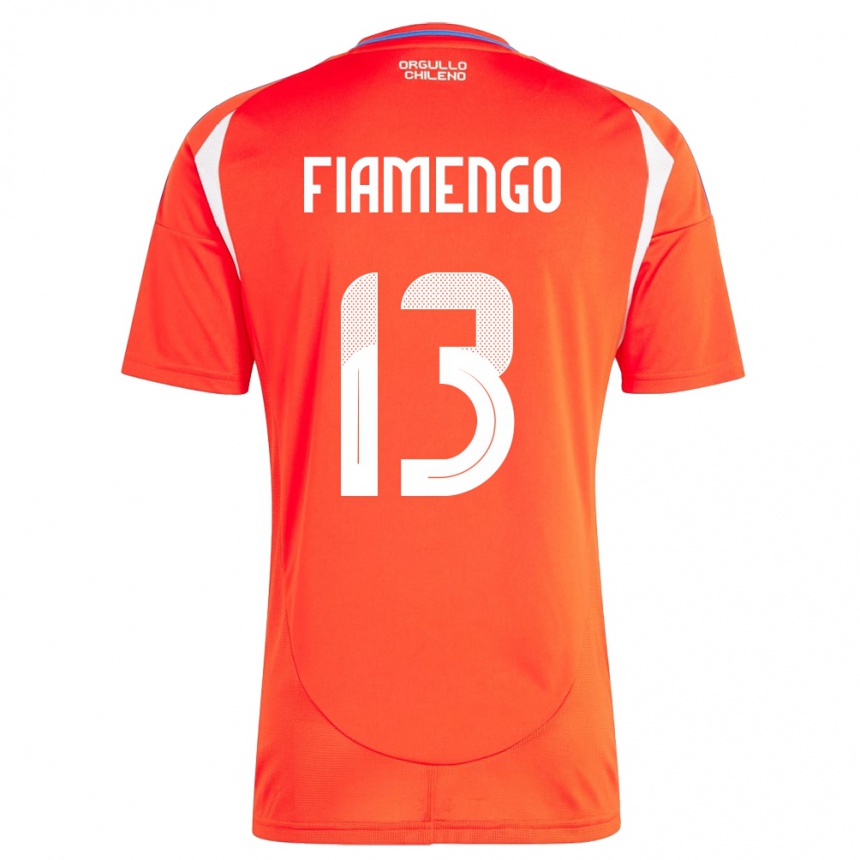 Kids Football Chile Darko Fiamengo #13 Red Home Jersey 24-26 T-Shirt Nz