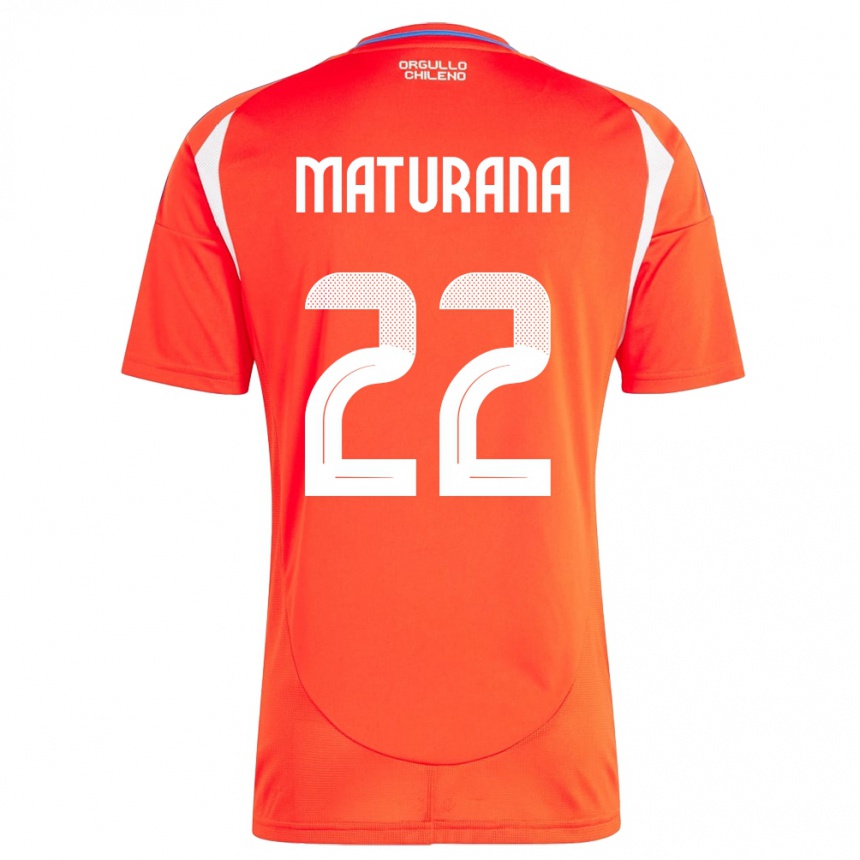 Kids Football Chile Martín Maturana #22 Red Home Jersey 24-26 T-Shirt Nz