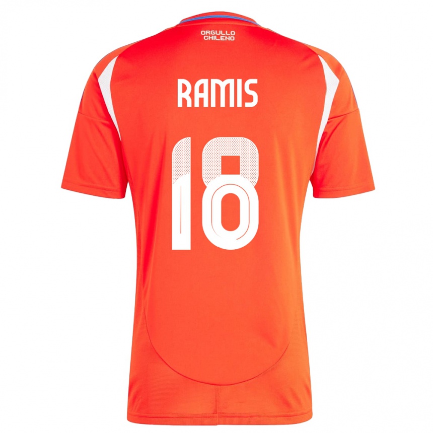 Kids Football Chile Oliver Ramis #18 Red Home Jersey 24-26 T-Shirt Nz