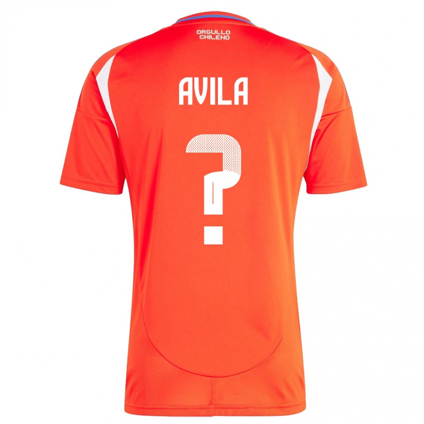 Kids Football Chile Gustavo Ávila #0 Red Home Jersey 24-26 T-Shirt Nz