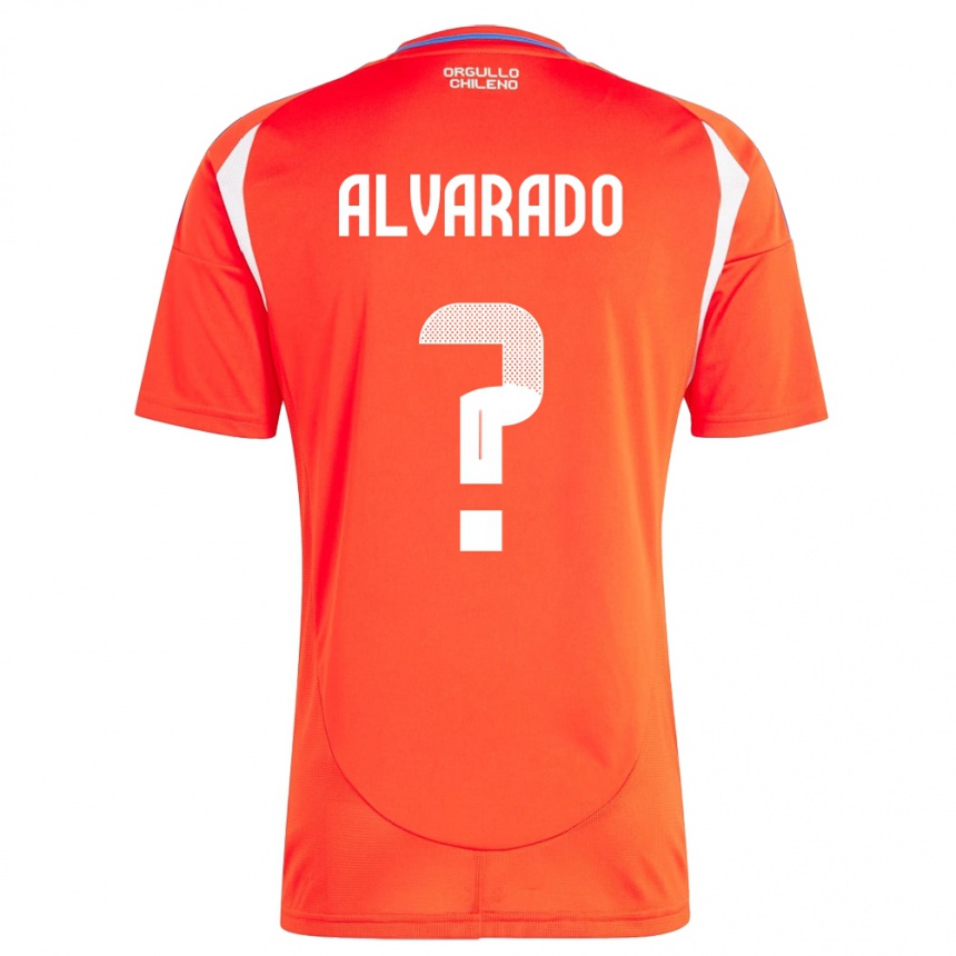 Kids Football Chile José Alvarado #0 Red Home Jersey 24-26 T-Shirt Nz