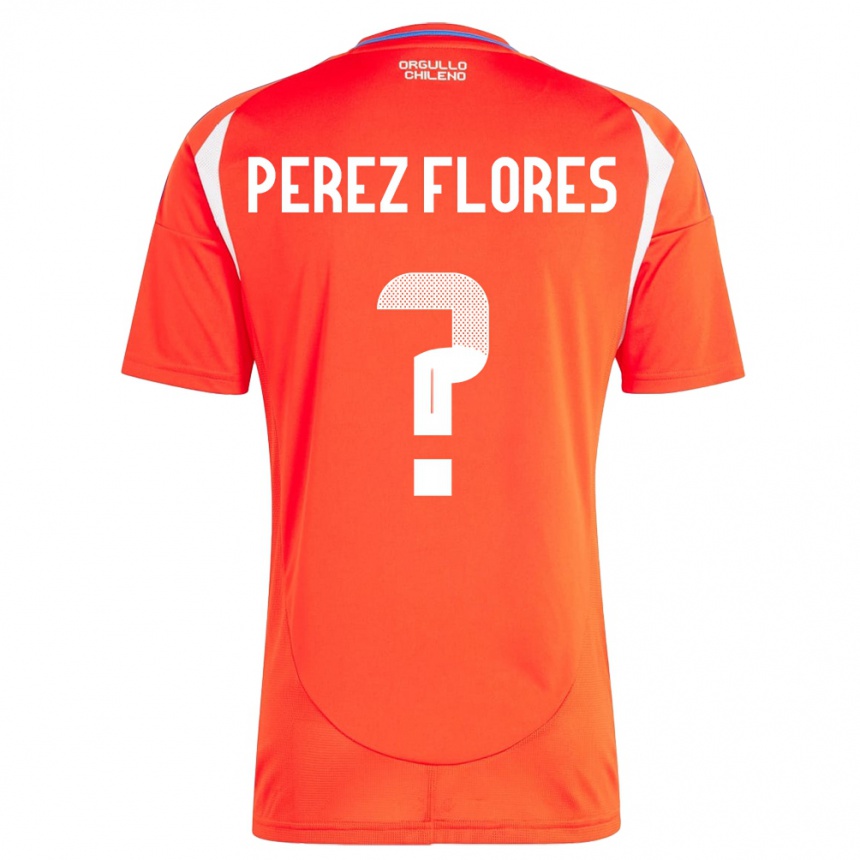 Kids Football Chile Benjamín Pérez Flores #0 Red Home Jersey 24-26 T-Shirt Nz