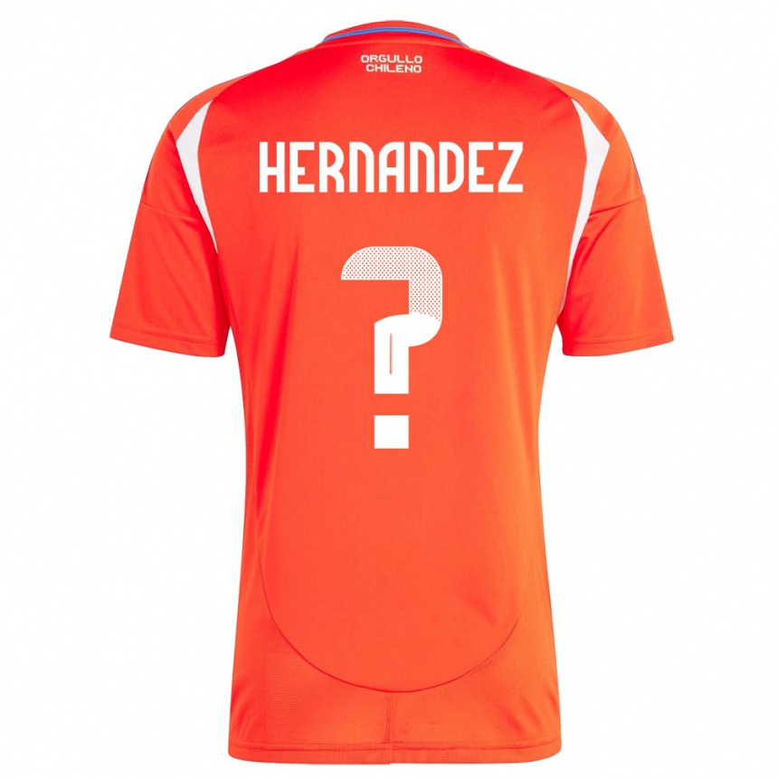 Kids Football Chile Camilo Hernández #0 Red Home Jersey 24-26 T-Shirt Nz