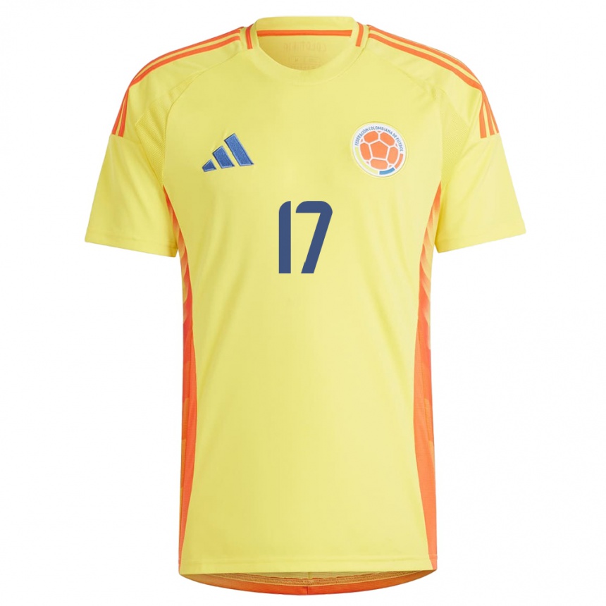 Kids Football Colombia Andrés Salazar #17 Yellow Home Jersey 24-26 T-Shirt Nz