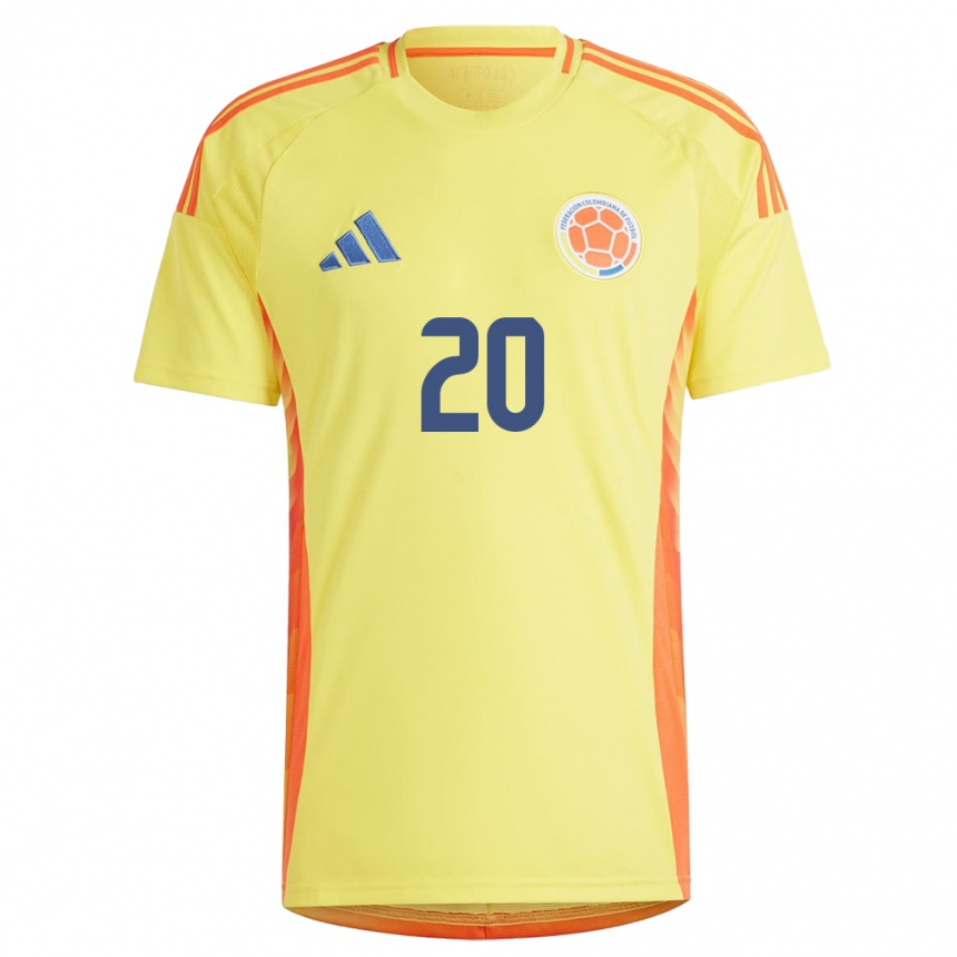 Kids Football Colombia Ana Huertas #20 Yellow Home Jersey 24-26 T-Shirt Nz