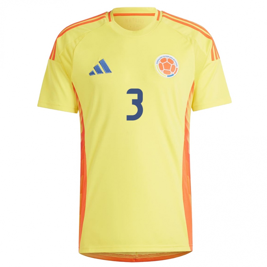 Kids Football Colombia Ángela Clavijo #3 Yellow Home Jersey 24-26 T-Shirt Nz