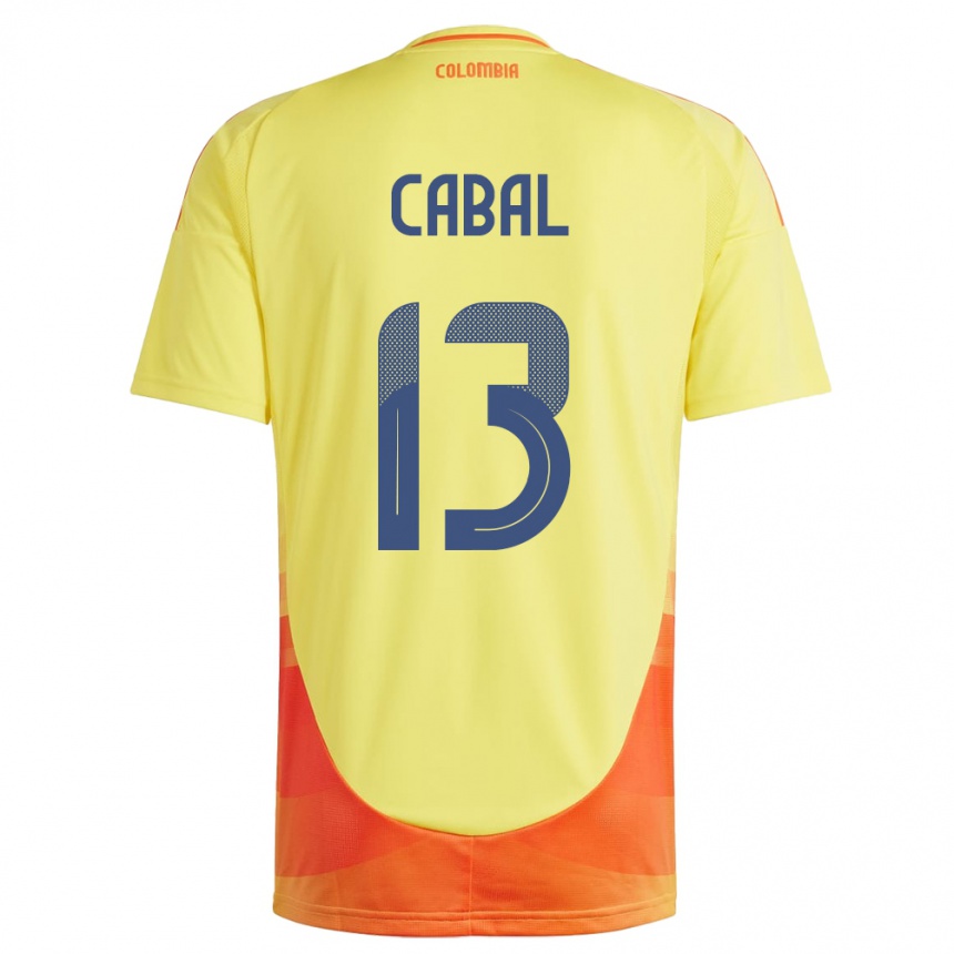 Kids Football Colombia Juan Cabal #13 Yellow Home Jersey 24-26 T-Shirt Nz