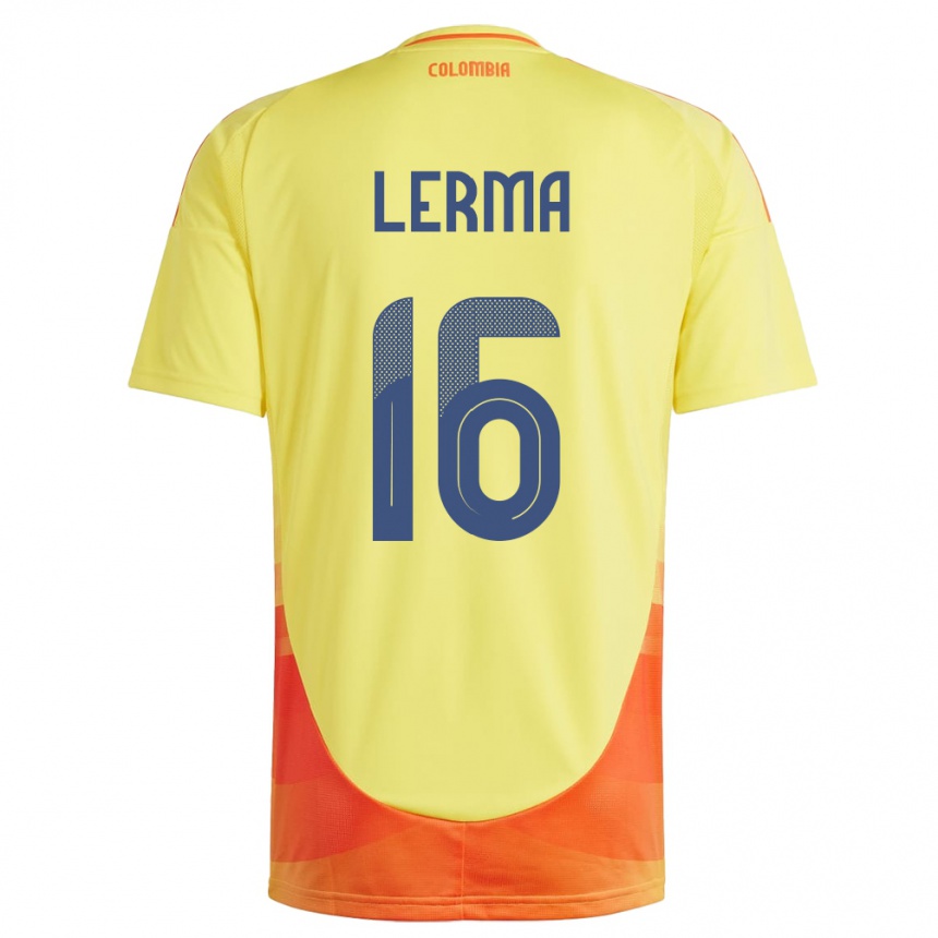 Kids Football Colombia Jefferson Lerma #16 Yellow Home Jersey 24-26 T-Shirt Nz