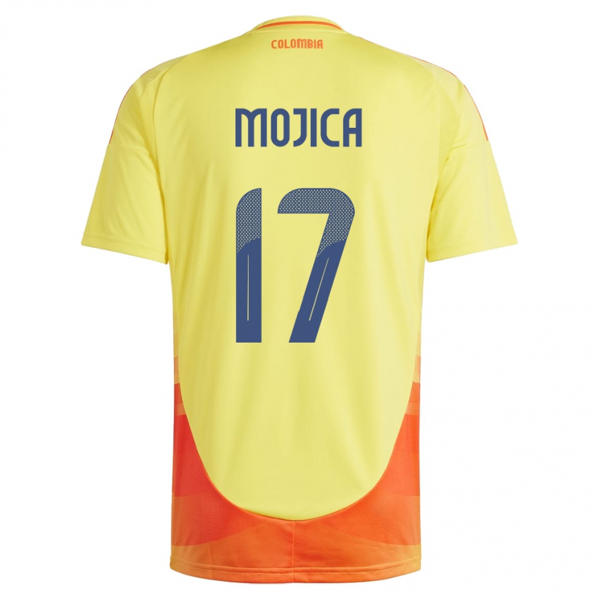 Kids Football Colombia Johan Mojica #17 Yellow Home Jersey 24-26 T-Shirt Nz