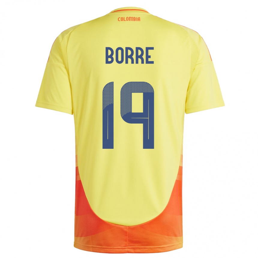 Kids Football Colombia Rafael Borré #19 Yellow Home Jersey 24-26 T-Shirt Nz