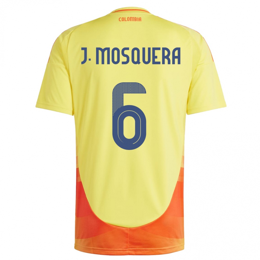 Kids Football Colombia Juan Mosquera #6 Yellow Home Jersey 24-26 T-Shirt Nz