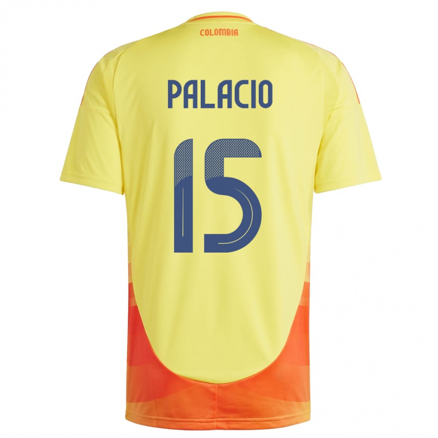 Kids Football Colombia Nelson Palacio #15 Yellow Home Jersey 24-26 T-Shirt Nz