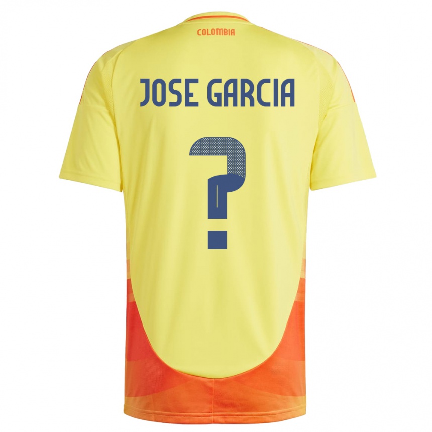 Kids Football Colombia José García #0 Yellow Home Jersey 24-26 T-Shirt Nz