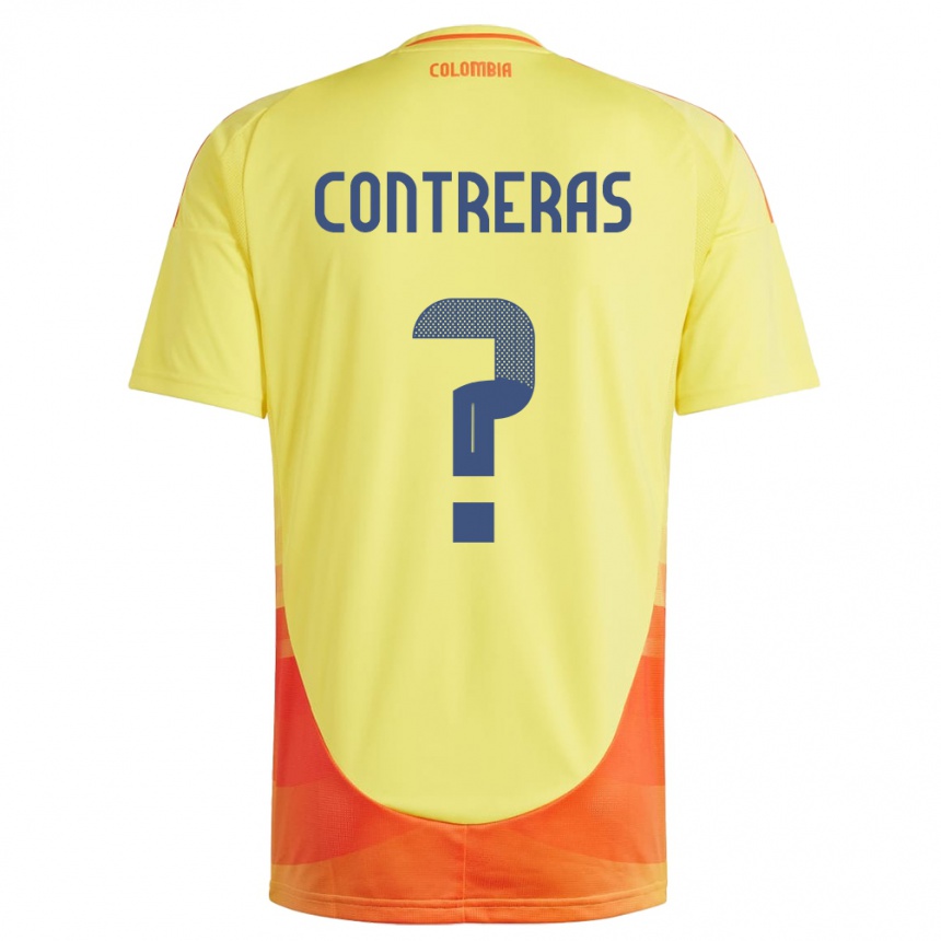 Kids Football Colombia David Contreras #0 Yellow Home Jersey 24-26 T-Shirt Nz