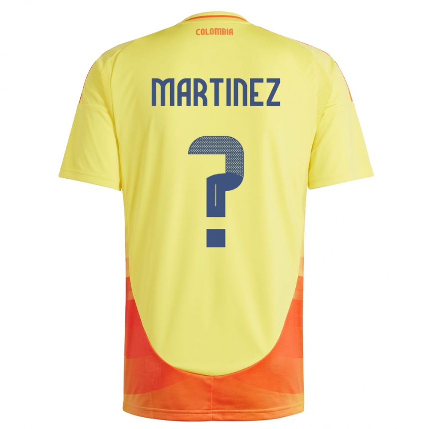 Kids Football Colombia Edwin Martínez #0 Yellow Home Jersey 24-26 T-Shirt Nz