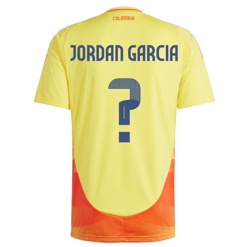 Kids Football Colombia Jordan García #0 Yellow Home Jersey 24-26 T-Shirt Nz