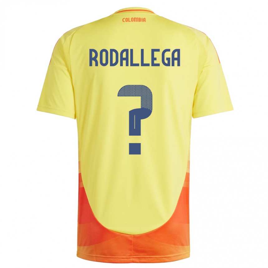 Kids Football Colombia Johan Rodallega #0 Yellow Home Jersey 24-26 T-Shirt Nz