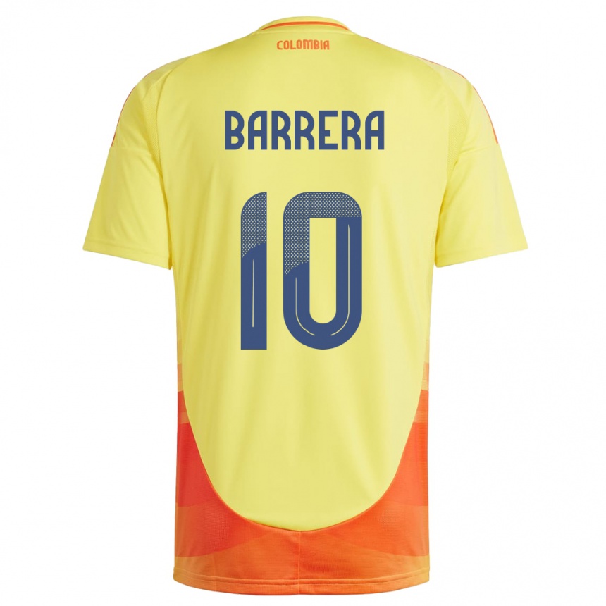 Kids Football Colombia Jordan Barrera #10 Yellow Home Jersey 24-26 T-Shirt Nz