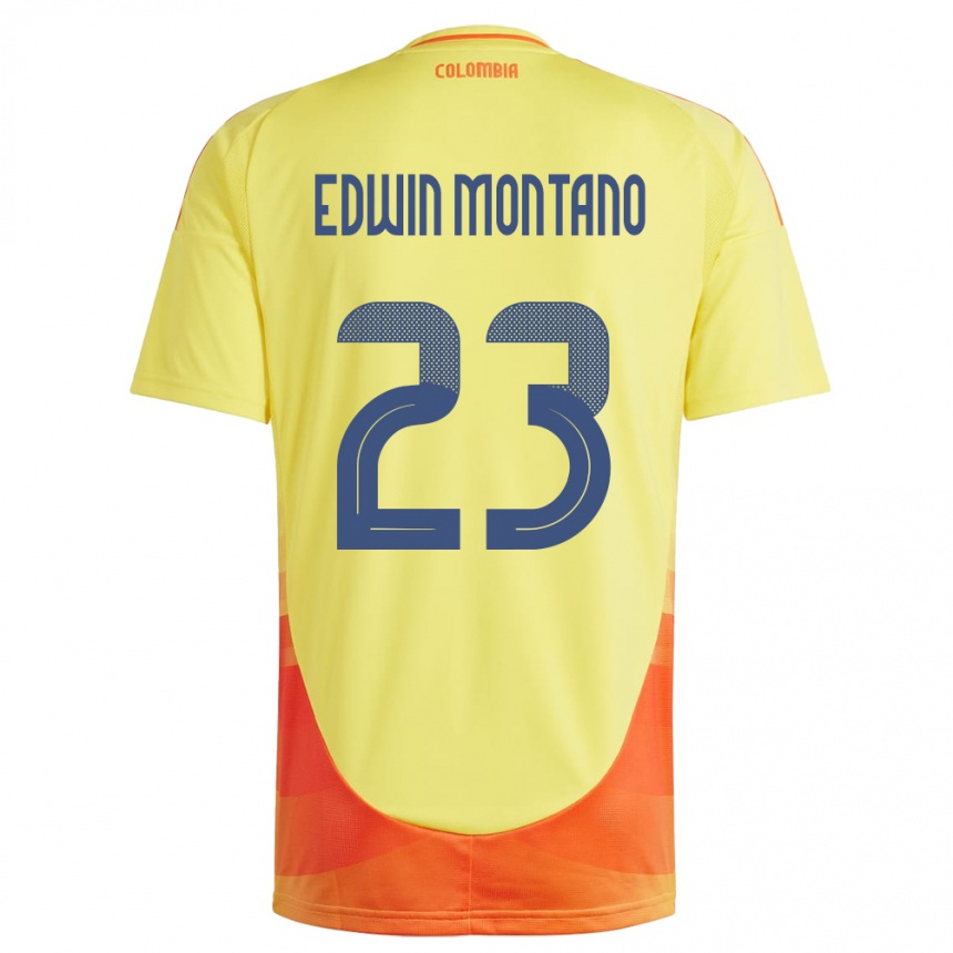 Kids Football Colombia John Edwin Montaño #23 Yellow Home Jersey 24-26 T-Shirt Nz