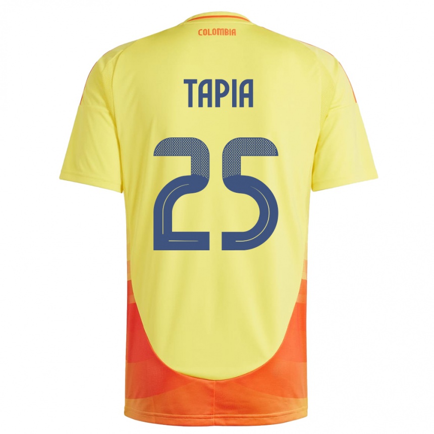 Kids Football Colombia Katherine Tapia #25 Yellow Home Jersey 24-26 T-Shirt Nz