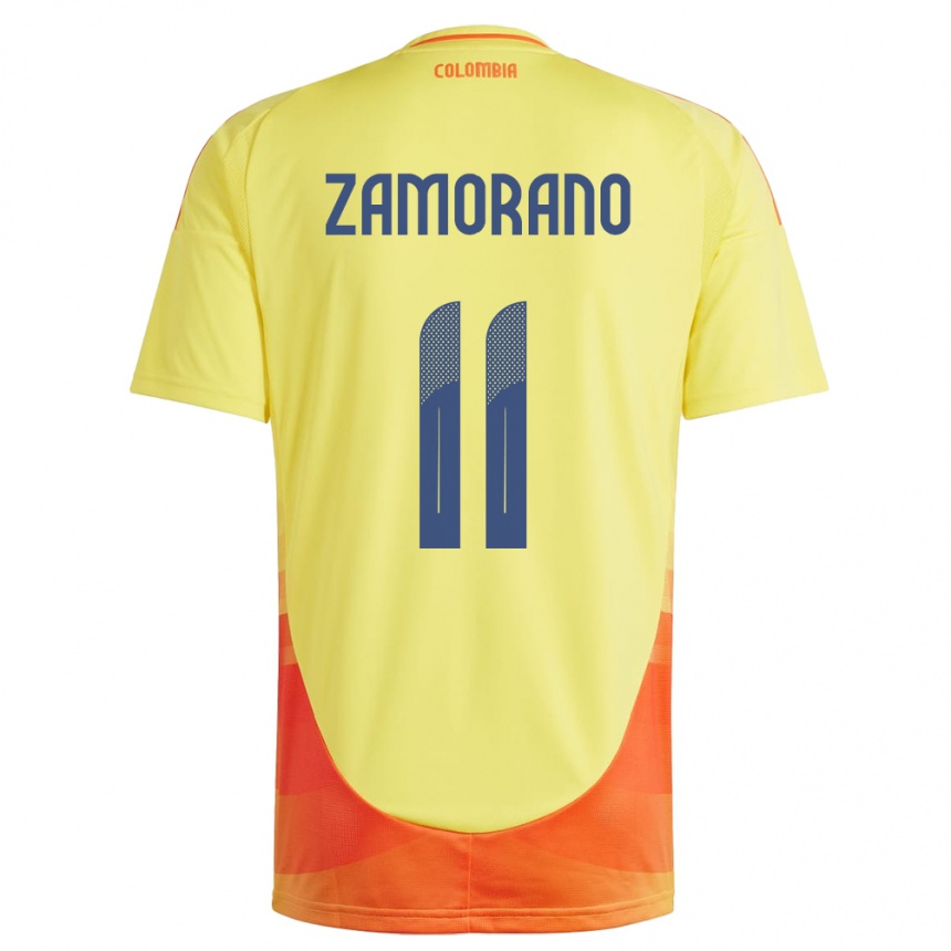 Kids Football Colombia Mariana Zamorano #11 Yellow Home Jersey 24-26 T-Shirt Nz