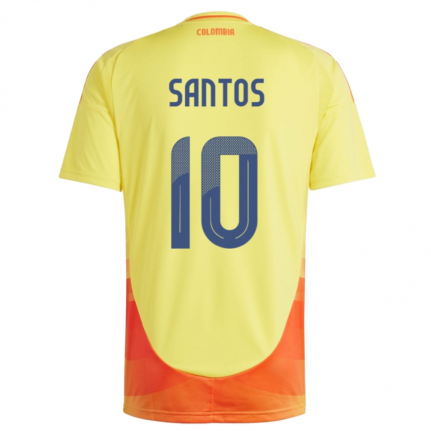 Kids Football Colombia Leicy Santos #10 Yellow Home Jersey 24-26 T-Shirt Nz