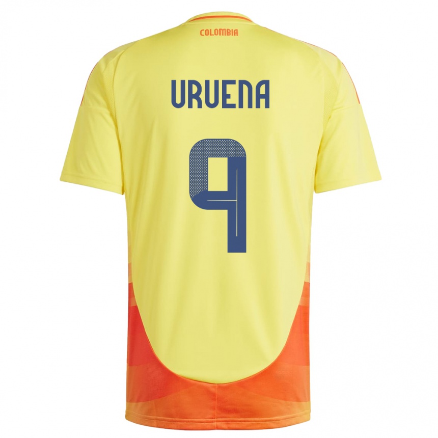 Kids Football Colombia Gabriela Urueña #9 Yellow Home Jersey 24-26 T-Shirt Nz