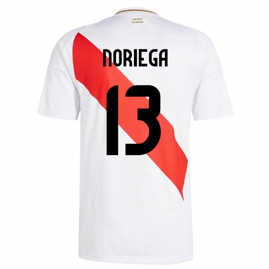 Kids Football Peru Erick Noriega #13 White Home Jersey 24-26 T-Shirt Nz