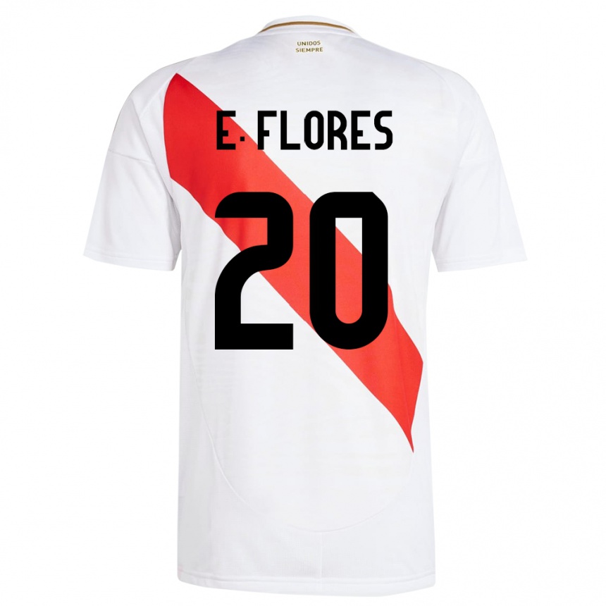 Kids Football Peru Edison Flores #20 White Home Jersey 24-26 T-Shirt Nz