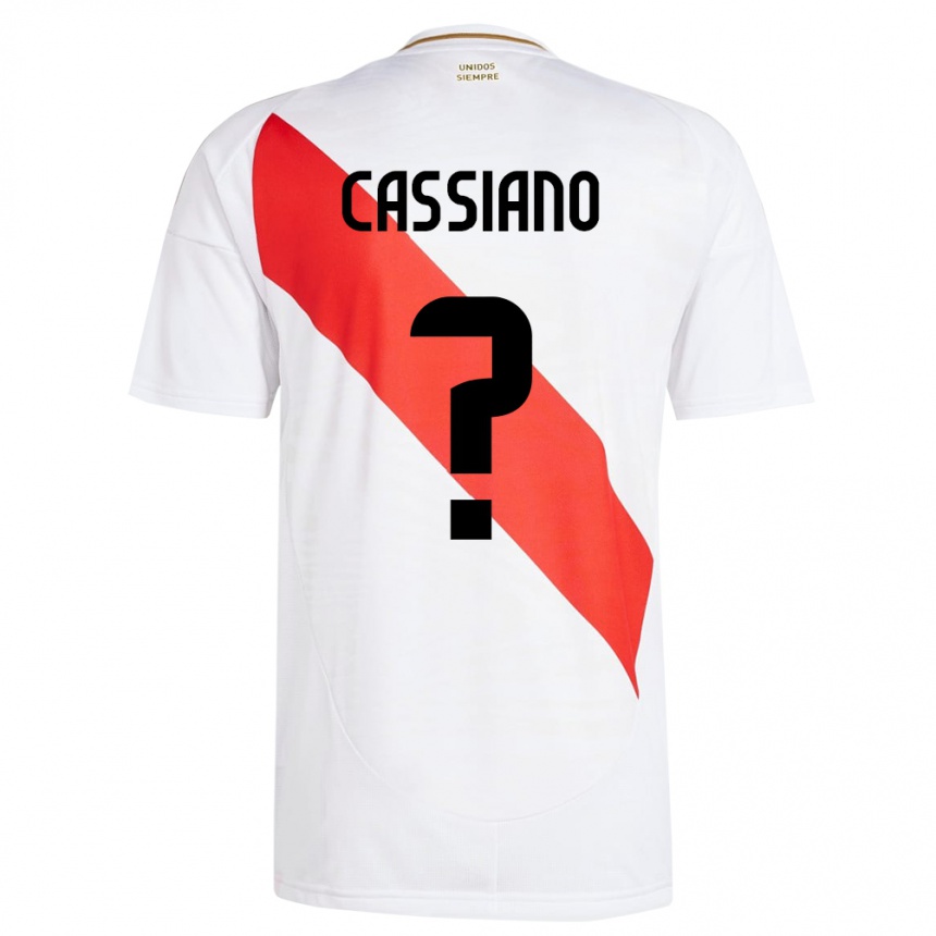 Kids Football Peru Franshesko Cassiano #0 White Home Jersey 24-26 T-Shirt Nz