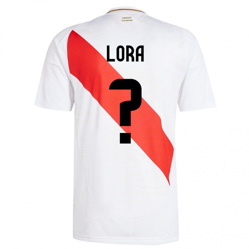 Kids Football Peru Fabrizio Lora #0 White Home Jersey 24-26 T-Shirt Nz