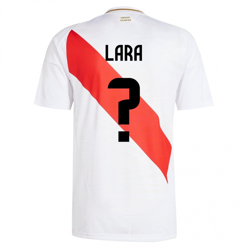 Kids Football Peru Jean Lara #0 White Home Jersey 24-26 T-Shirt Nz