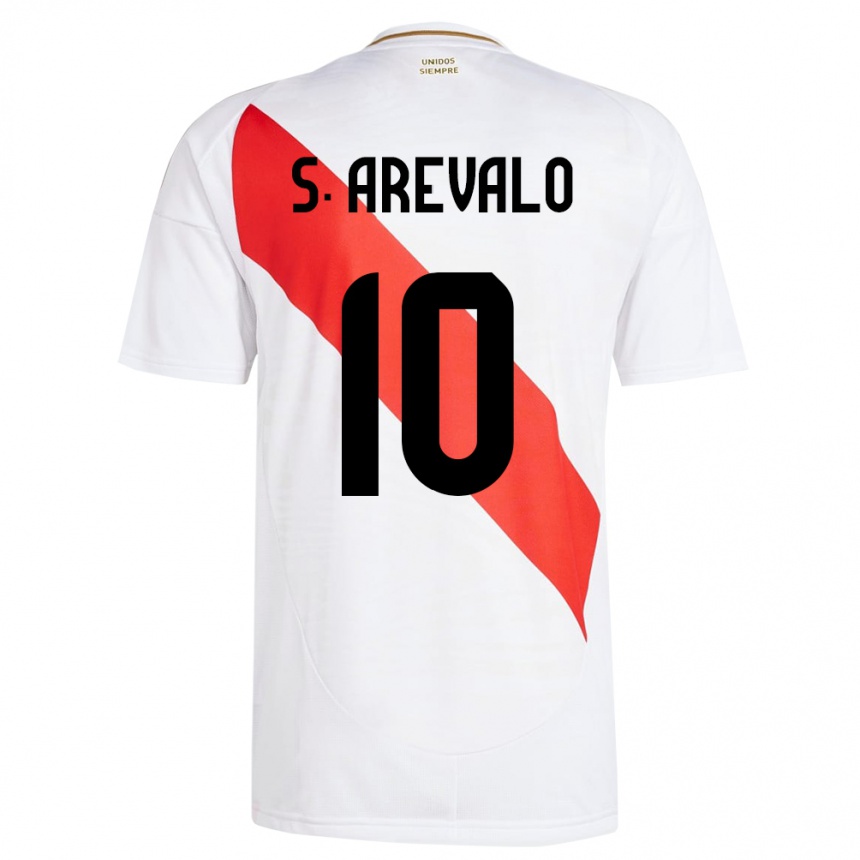 Kids Football Peru Sandra Arévalo #10 White Home Jersey 24-26 T-Shirt Nz