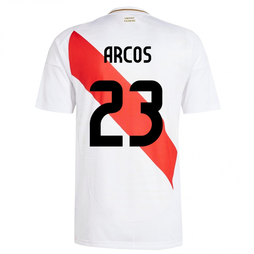 Kids Football Peru Lucía Arcos #23 White Home Jersey 24-26 T-Shirt Nz