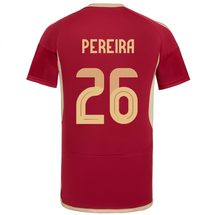 Kids Football Venezuela Daniel Pereira #26 Burgundy Home Jersey 24-26 T-Shirt Nz