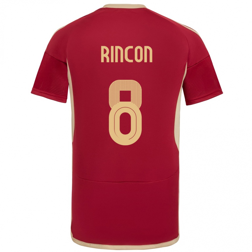 Kids Football Venezuela Tomás Rincón #8 Burgundy Home Jersey 24-26 T-Shirt Nz