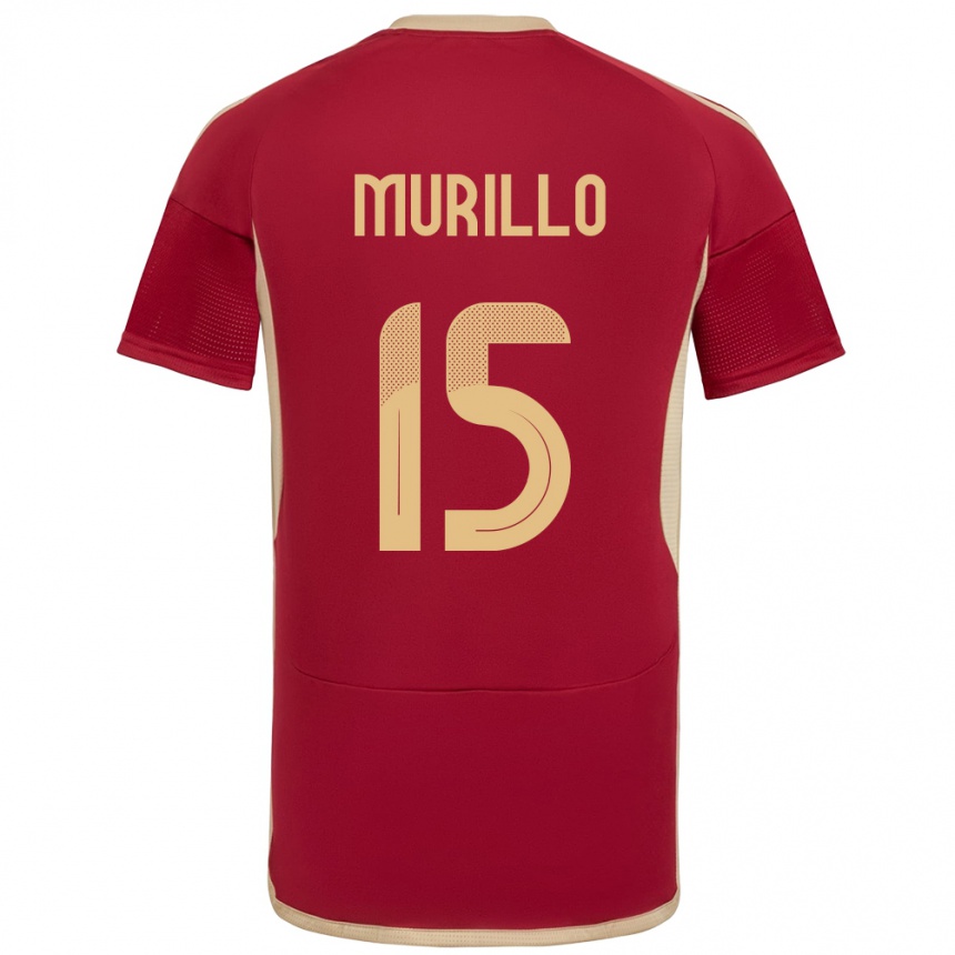 Kids Football Venezuela Jhon Murillo #15 Burgundy Home Jersey 24-26 T-Shirt Nz