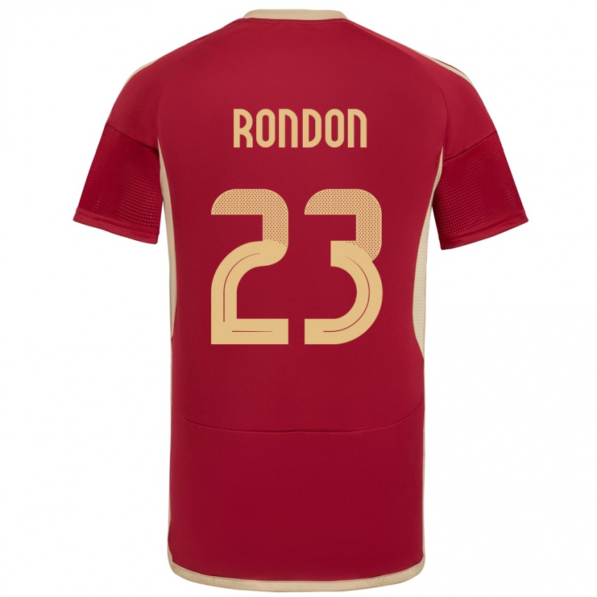 Kids Football Venezuela Salomón Rondón #23 Burgundy Home Jersey 24-26 T-Shirt Nz