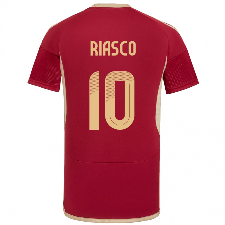 Kids Football Venezuela José Riasco #10 Burgundy Home Jersey 24-26 T-Shirt Nz