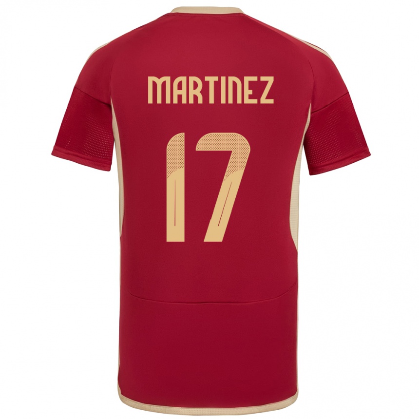 Kids Football Venezuela David Martínez #17 Burgundy Home Jersey 24-26 T-Shirt Nz