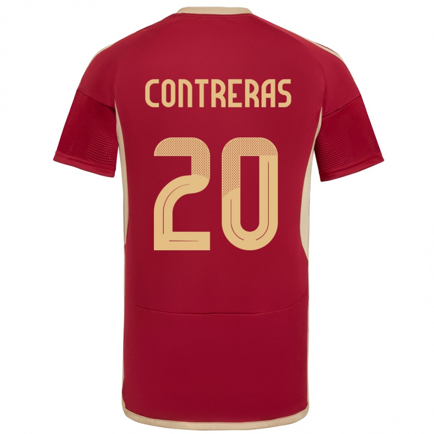 Kids Football Venezuela Anderson Contreras #20 Burgundy Home Jersey 24-26 T-Shirt Nz