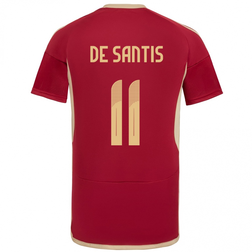 Kids Football Venezuela Jeriel De Santis #11 Burgundy Home Jersey 24-26 T-Shirt Nz