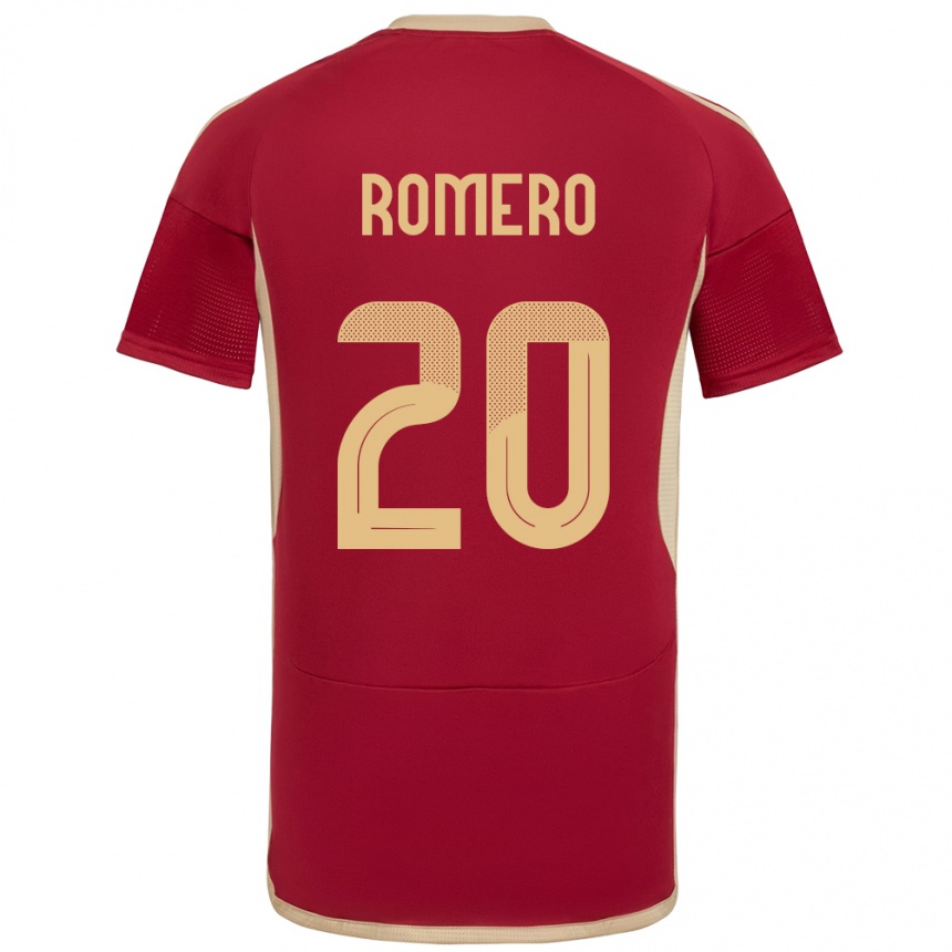 Kids Football Venezuela Andrés Romero #20 Burgundy Home Jersey 24-26 T-Shirt Nz